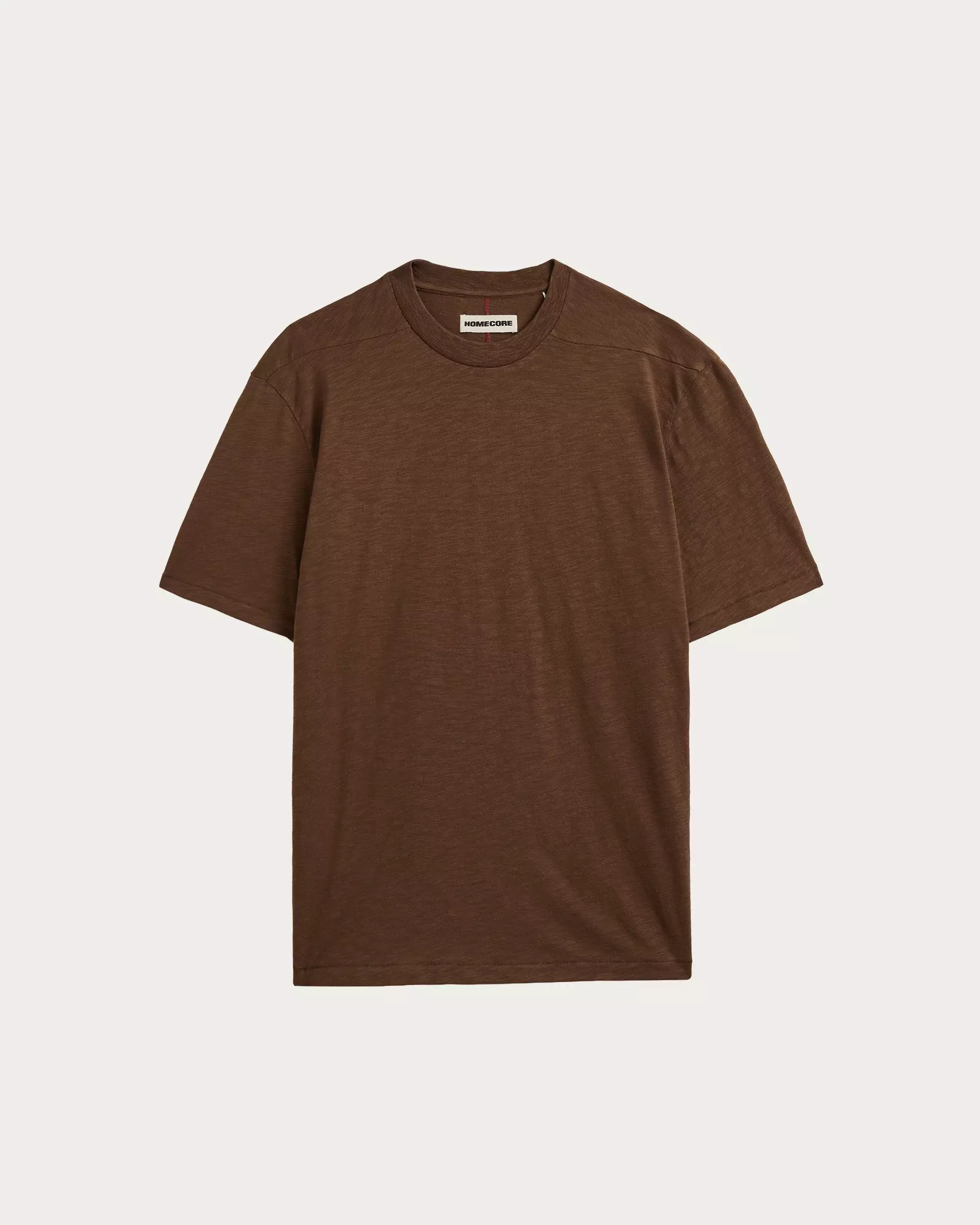 Homecore Robert T-Shirt Cocoa Herren Baumwolle braun